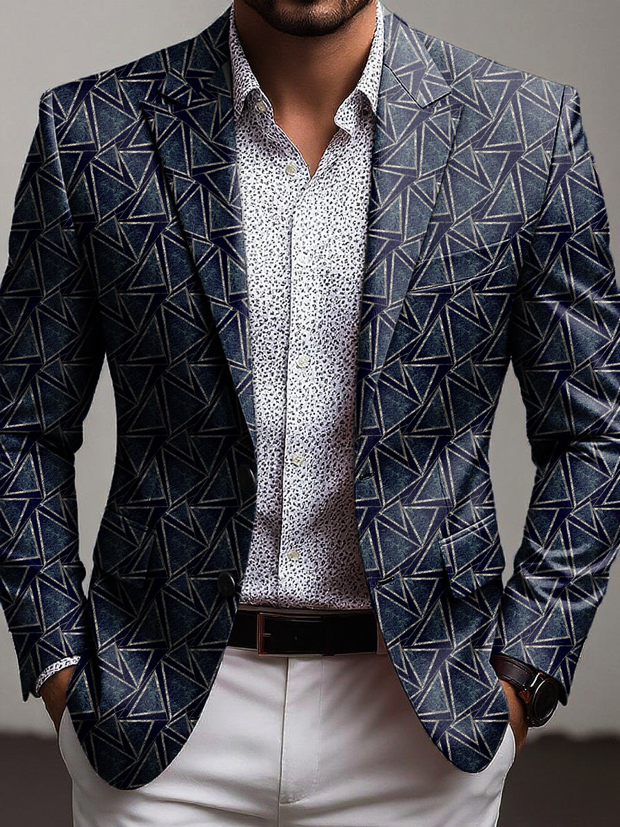 Ανδρική γεωμετρικό τρίγωνο επιχειρηματικό κοστούμιο