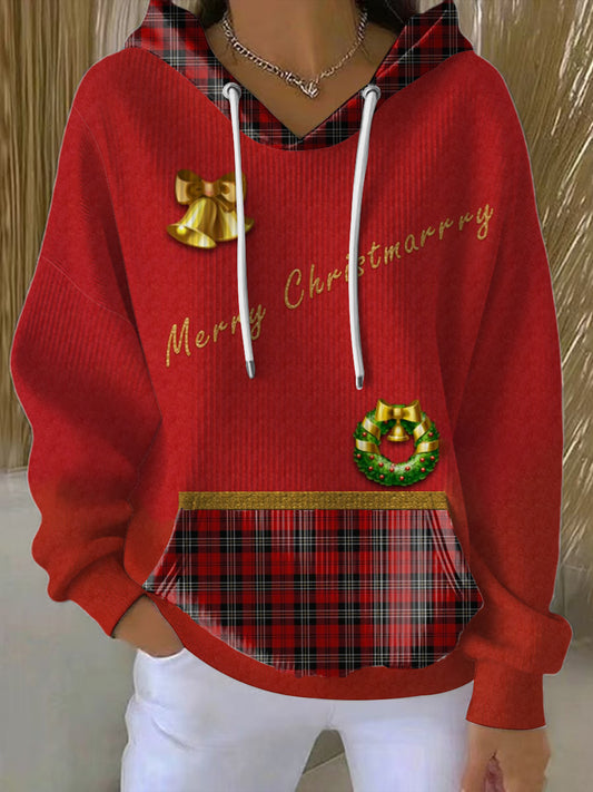 Γυναικεία Χριστούγεννα Ταρτάν Κουκούλας