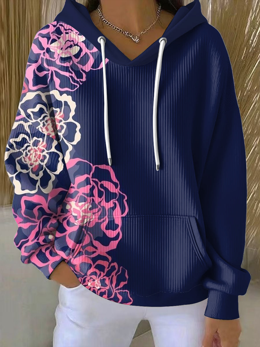 Γυναικείο Vintage Αφηρημένη Ανθοπωλείο Καθαρό κουκουλοφόρο