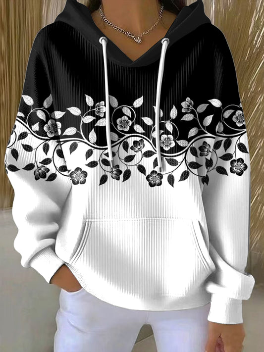 Γυναικείο Vintage Floral Patchwork Καθαρό κουκουλοφόρο