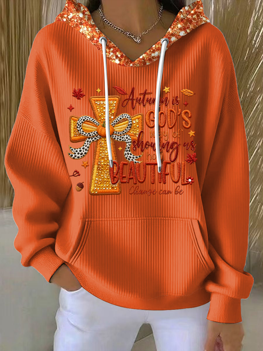 Γυναικεία ημέρα των Ευχαριστιών κολοκύθα σταυρό-Κατανάστατη κουκούλα.