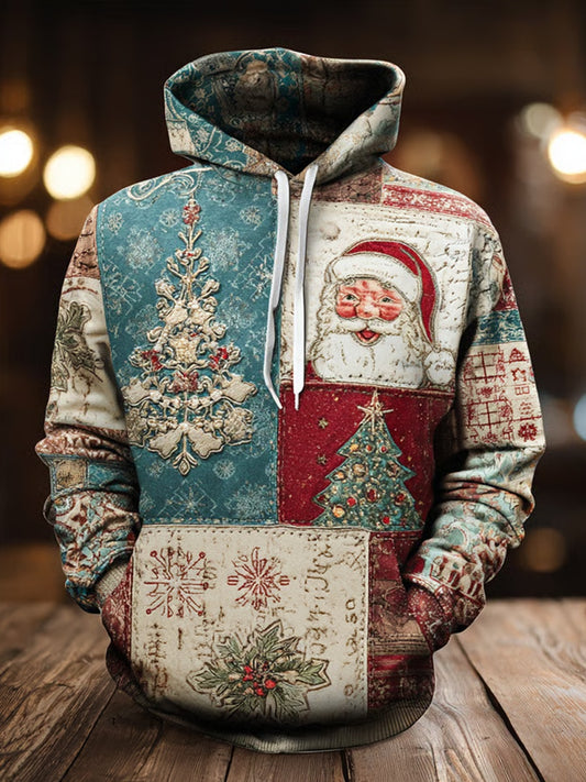 Ανδρικά Retro Χριστούγεννα εκτύπωση Casual Hoodie