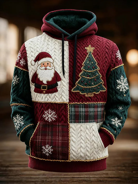 Ανδρικά Retro Χριστουγεννιάτικη τέχνη Εκτύπωση Casual Hoodie