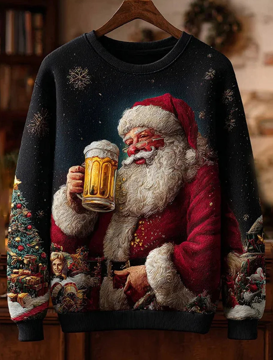 Διασκέδαση Χριστουγεννιάτικη τέχνη Εκτύπωση άνεση πλέξιμο στην κορυφή