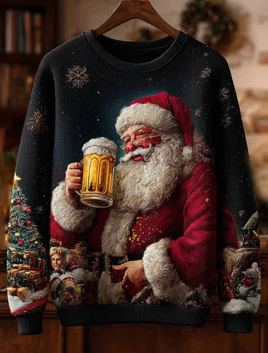 Διασκέδαση Χριστουγεννιάτικη τέχνη Εκτύπωση άνεση πλέξιμο στην κορυφή