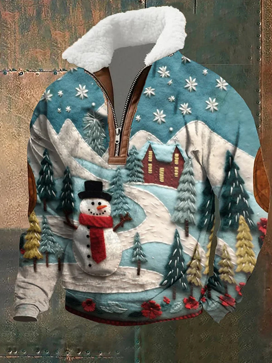 Ανδρικά Vintage Χριστουγεννιάτικη τέχνη περιστασιακή μούστου