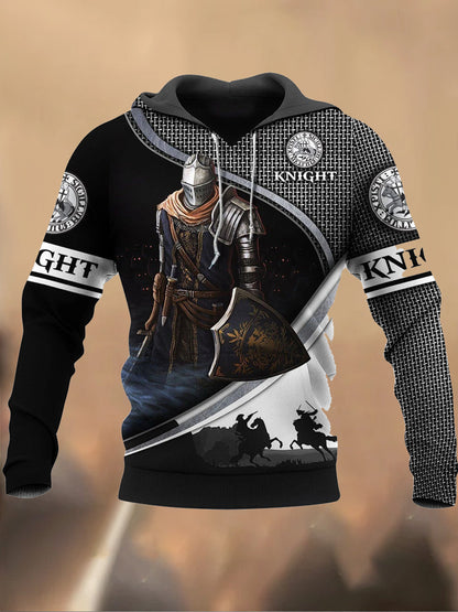 Ανδρικά Retro Τυπωμένα Καθαρό Φούτερ μπλούζα