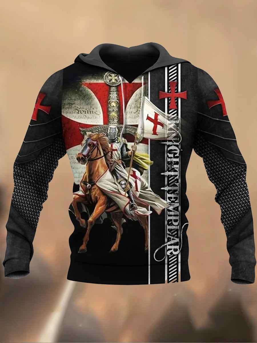 Ανδρικά Retro Τυπωμένα Καθαρό Φούτερ μπλούζα