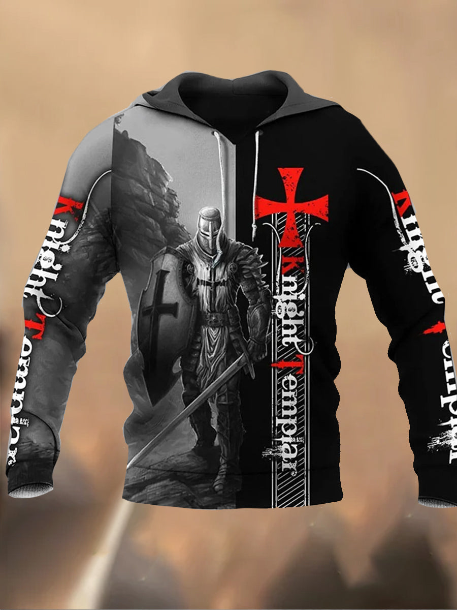 Ανδρικά Retro Τυπωμένα Καθαρό Φούτερ μπλούζα