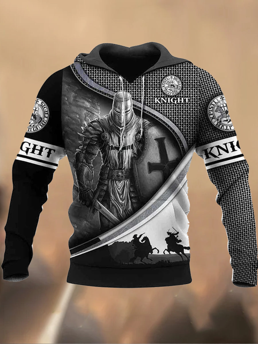 Ανδρικά Retro Τυπωμένα Καθαρό Φούτερ μπλούζα