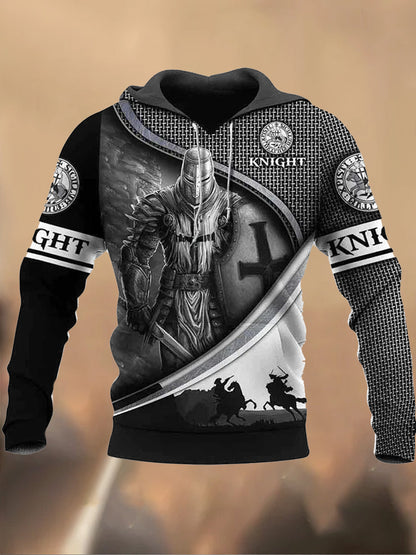 Ανδρικά Retro Τυπωμένα Καθαρό Φούτερ μπλούζα