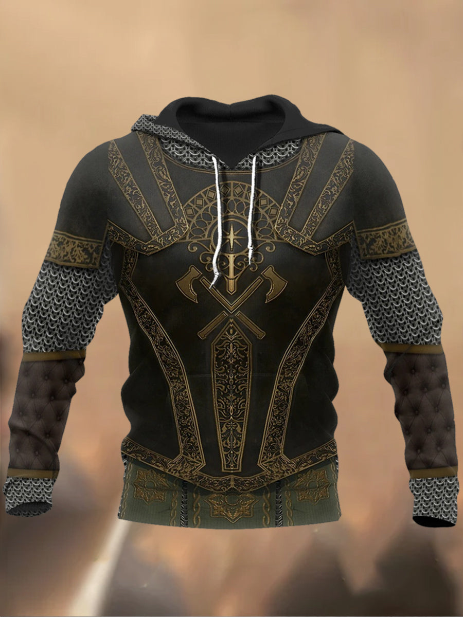 Ανδρικά Retro Τυπωμένα Καθαρό Φούτερ μπλούζα