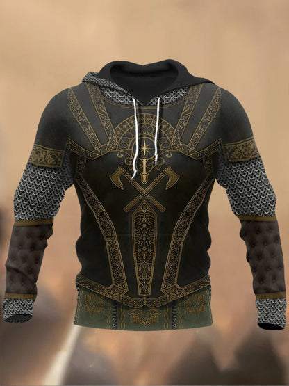 Ανδρικά Retro Τυπωμένα Καθαρό Φούτερ μπλούζα