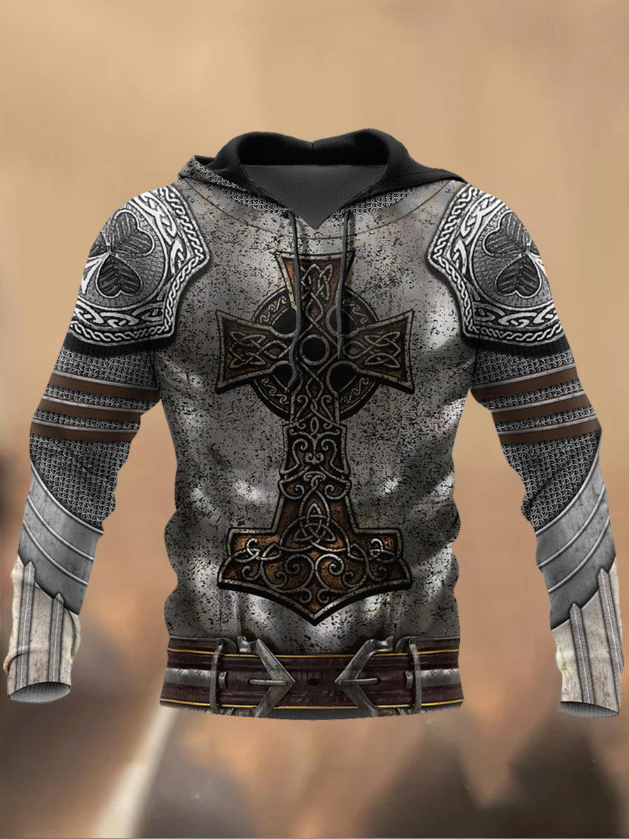 Ανδρικά Retro Τυπωμένα Καθαρό Φούτερ μπλούζα