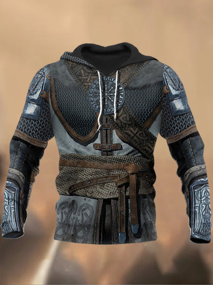 Ανδρικά Retro Τυπωμένα Καθαρό Φούτερ μπλούζα