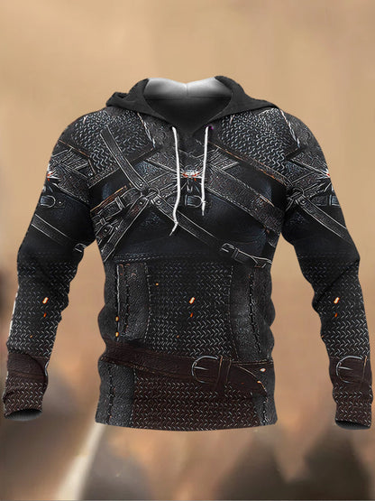 Ανδρικά Retro Τυπωμένα Καθαρό Φούτερ μπλούζα