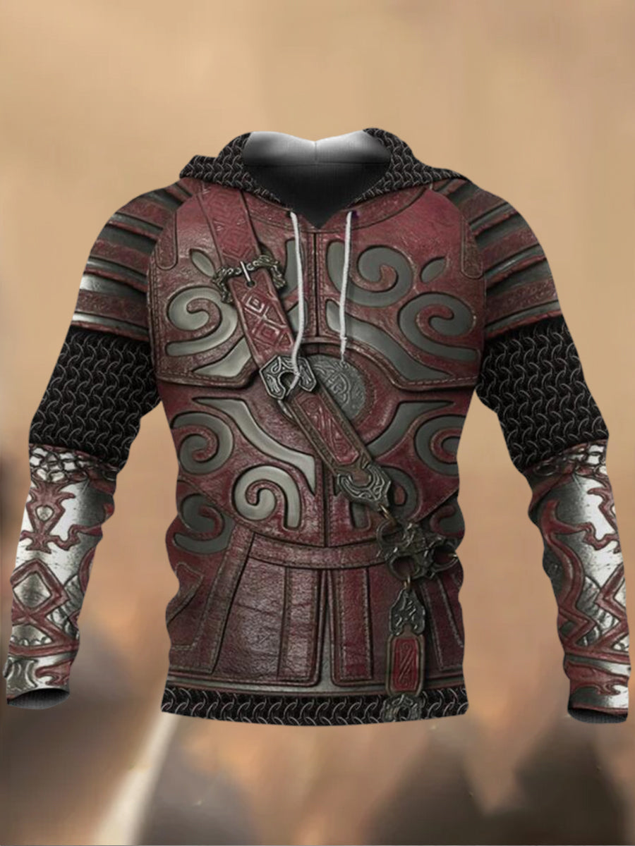 Ανδρικά Retro Τυπωμένα Καθαρό Φούτερ μπλούζα