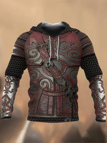 Ανδρικά Retro Τυπωμένα Καθαρό Φούτερ μπλούζα