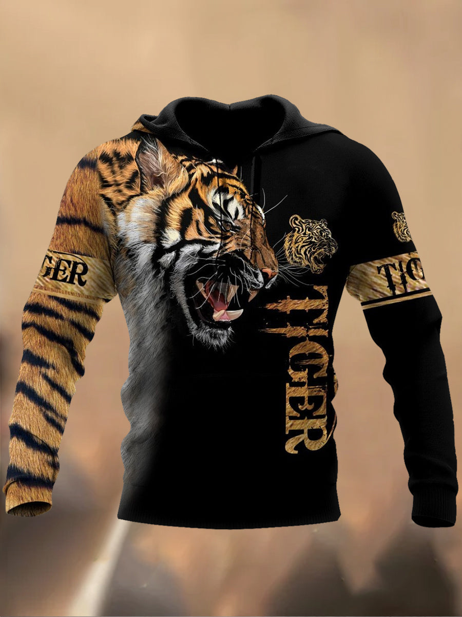 Ανδρικά Retro Τυπωμένα Καθαρό Φούτερ μπλούζα