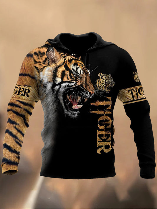 Ανδρικά Retro Τυπωμένα Καθαρό Φούτερ μπλούζα