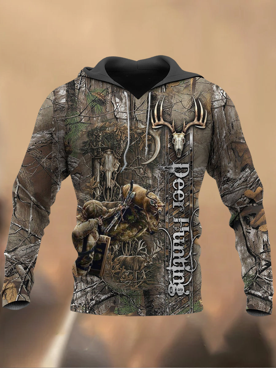 Ανδρικά Retro Τυπωμένα Καθαρό Φούτερ μπλούζα