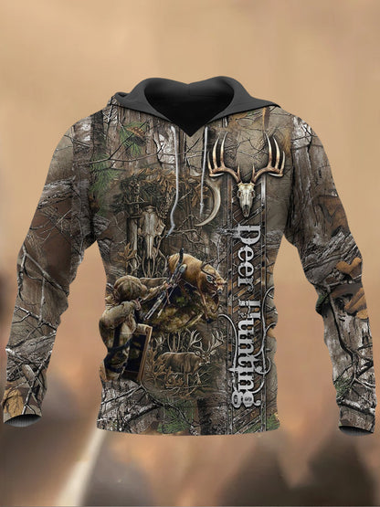 Ανδρικά Retro Τυπωμένα Καθαρό Φούτερ μπλούζα