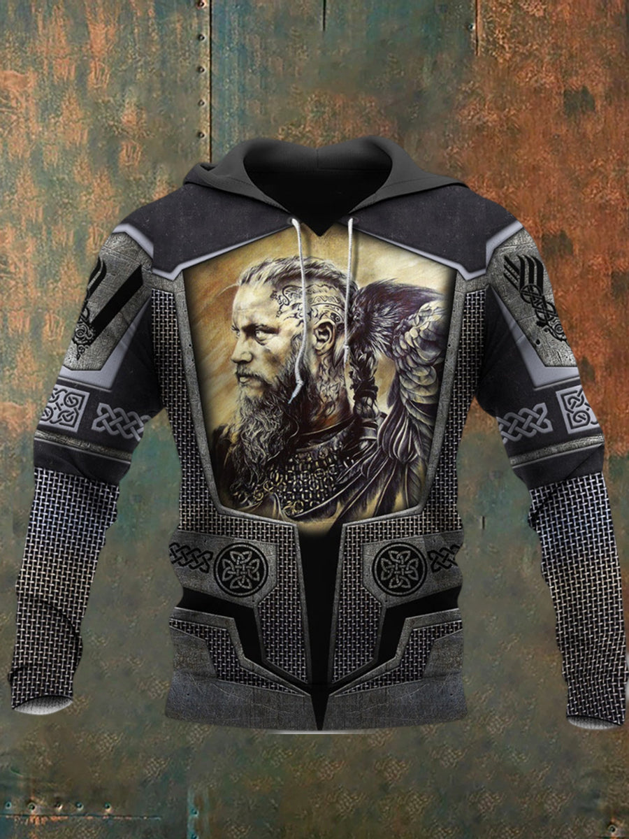 Ανδρικά Retro Τυπωμένα Καθαρό Φούτερ μπλούζα