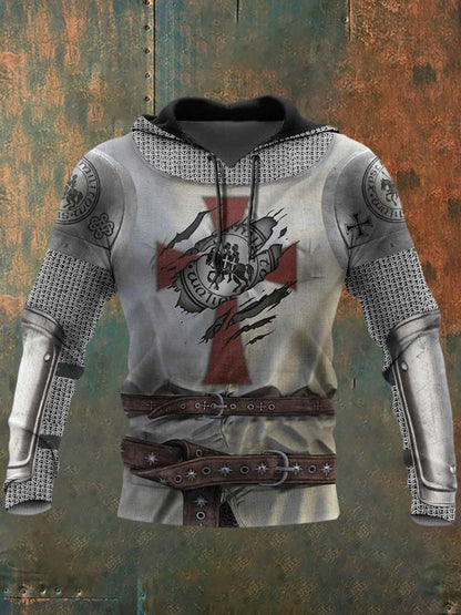 Ανδρικά Retro Τυπωμένα Καθαρό Φούτερ μπλούζα