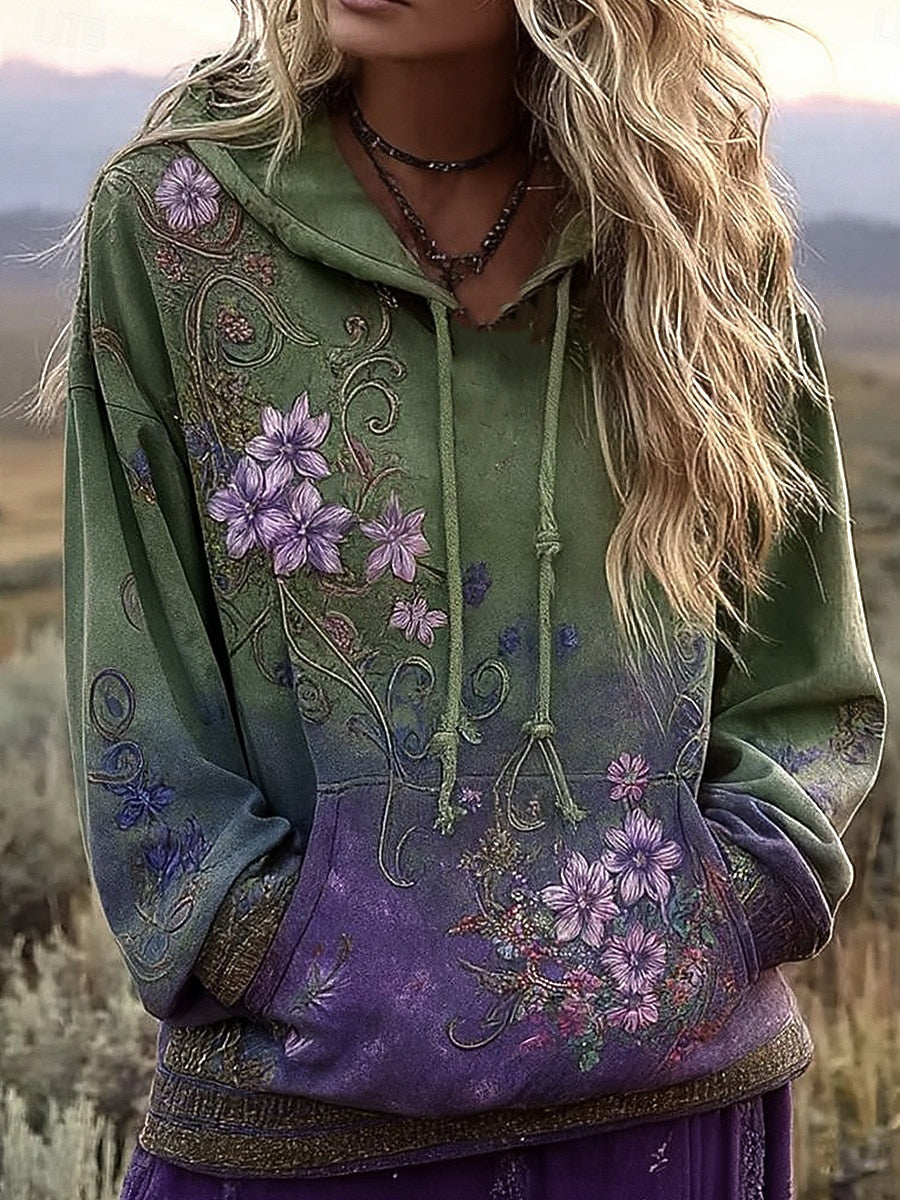 Γυναικείο Vintage Bohemian Patchwork λουλούδια περίπτωση κουκούλας