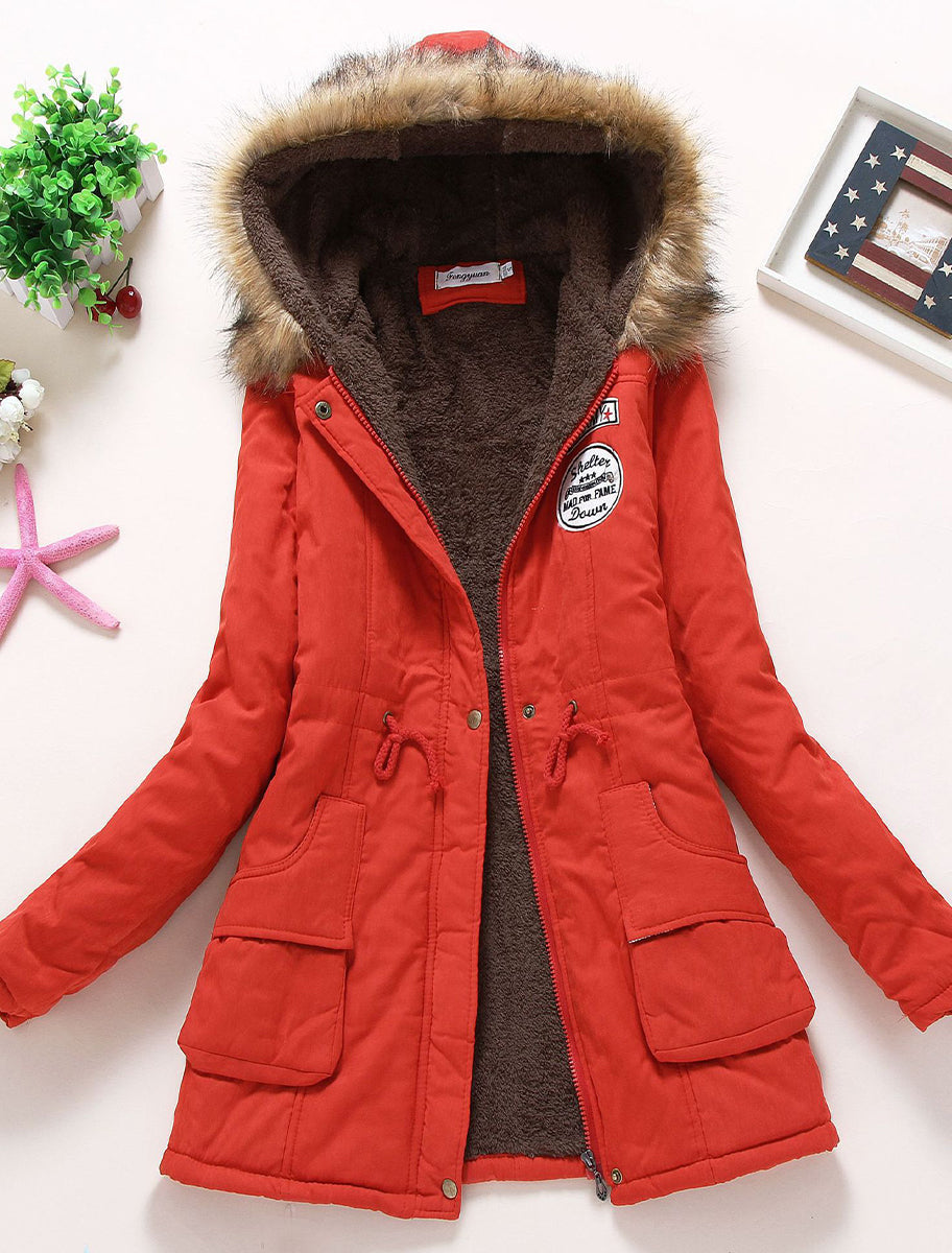 Γυναικείο Retro μεγάλο γούνινο γιακάλα αρνιού επένδυση παχύς χαλαρό παλτό