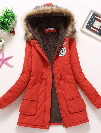 Γυναικείο Retro μεγάλο γούνινο γιακάλα αρνιού επένδυση παχύς χαλαρό παλτό