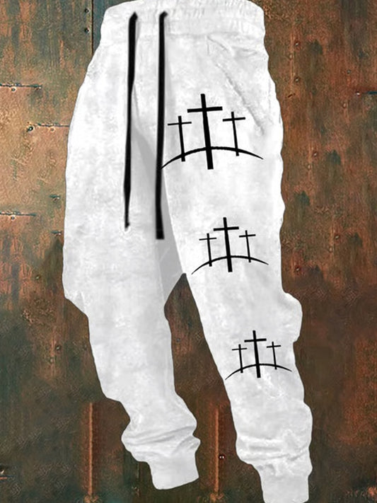 Ανδρική Retro Πίστη Εκτύπωση Χαλαρά περιστασιακά παντελόνια