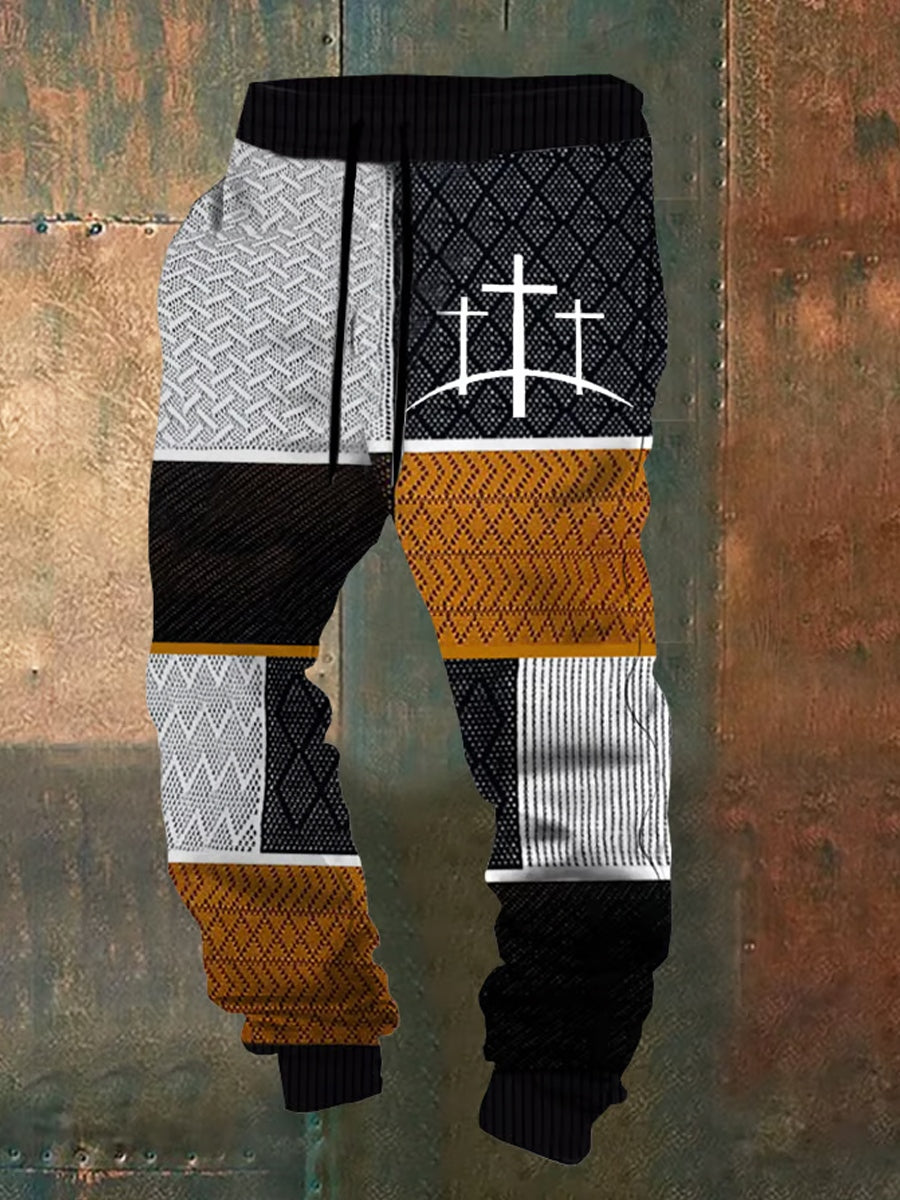 Ανδρική Retro Πίστη Εκτύπωση Χαλαρά περιστασιακά παντελόνια