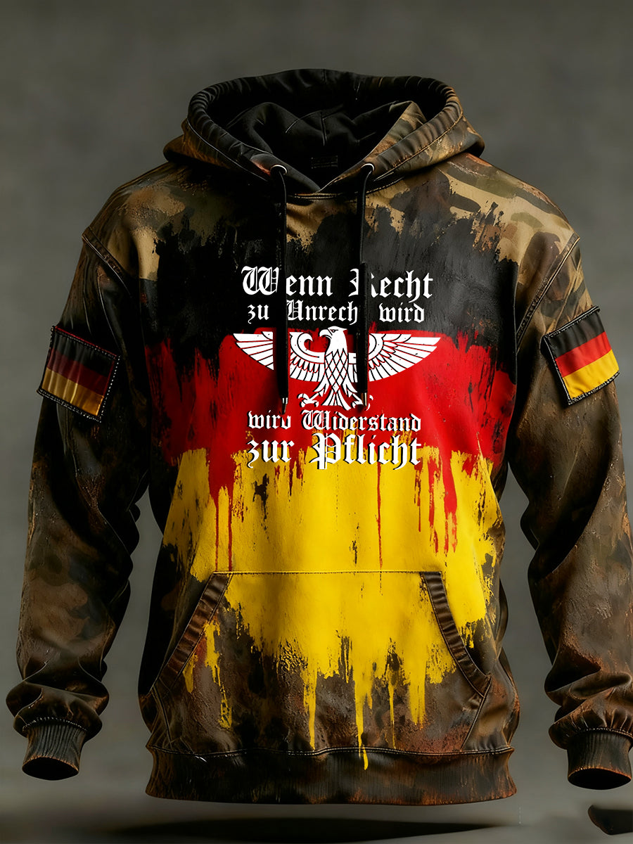 Ανδρικά Vintage γερμανική σημαία τέχνη εκτύπωση