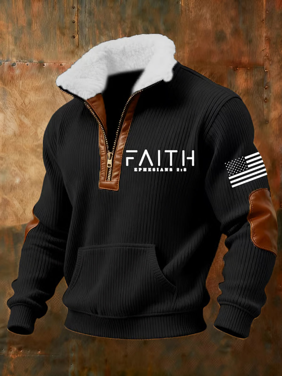 Ανδρική τέχνη Πίστη Casual γούνινο κολάρο