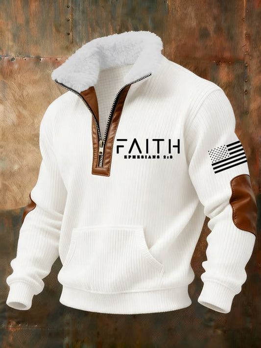 Ανδρική τέχνη Πίστη Casual γούνινο κολάρο