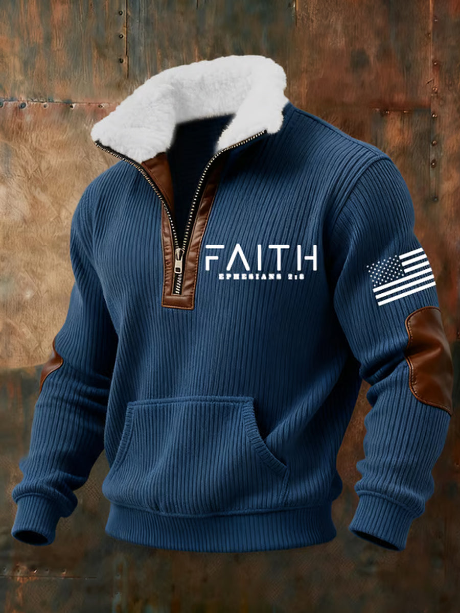 Ανδρική τέχνη Πίστη Casual γούνινο κολάρο