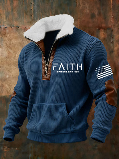 Ανδρική τέχνη Πίστη Casual γούνινο κολάρο