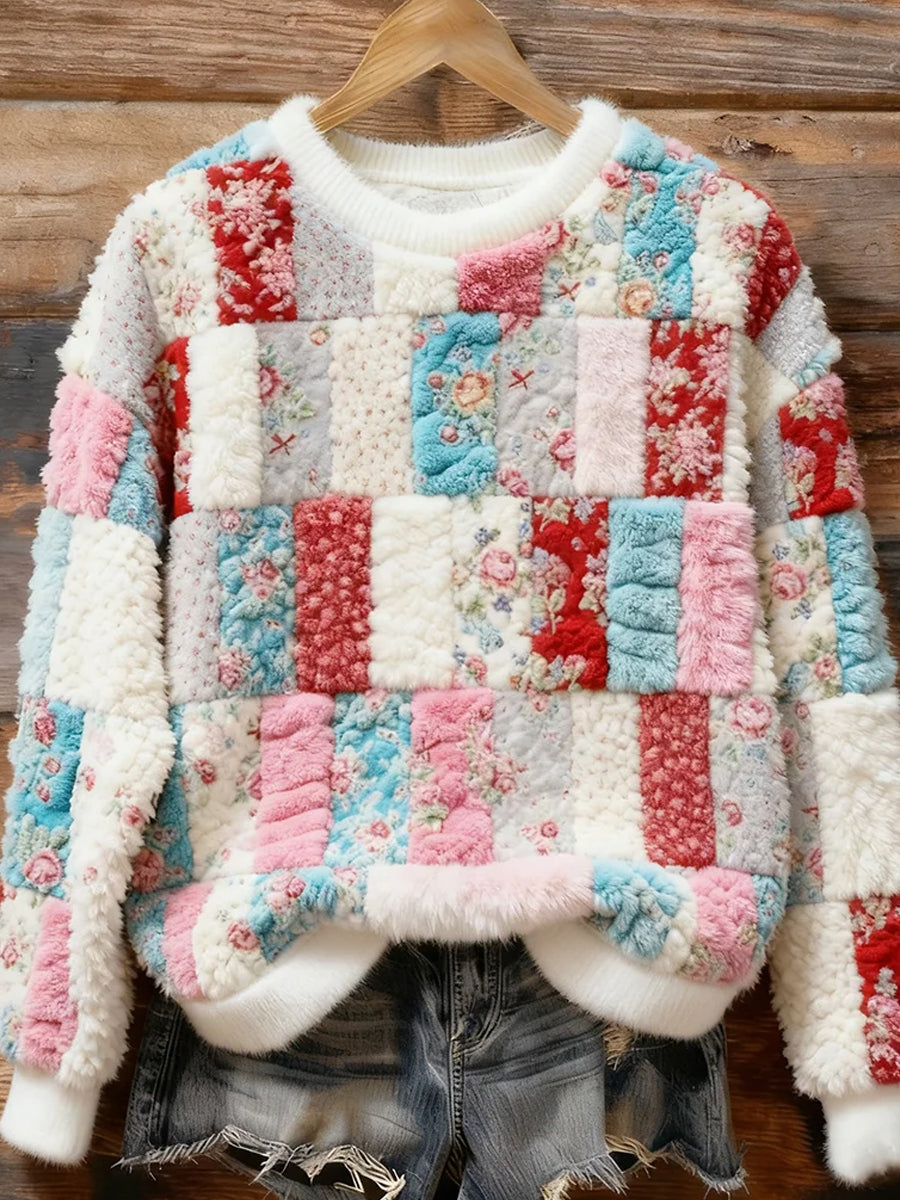 Γυναικεία Retro ζωική τέχνη εκτύπωση Casual Flannel κορυφαίο